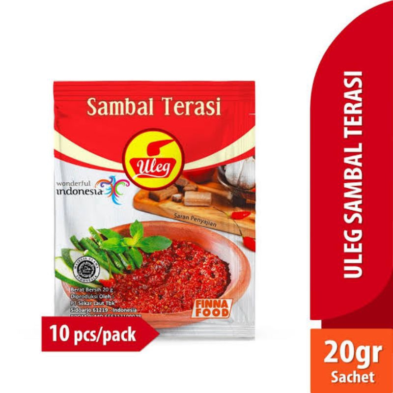 

SAMBAL TERASI ULEG•ABC SACHET 1 RENCENG ISI 10X20g (BISA COD)