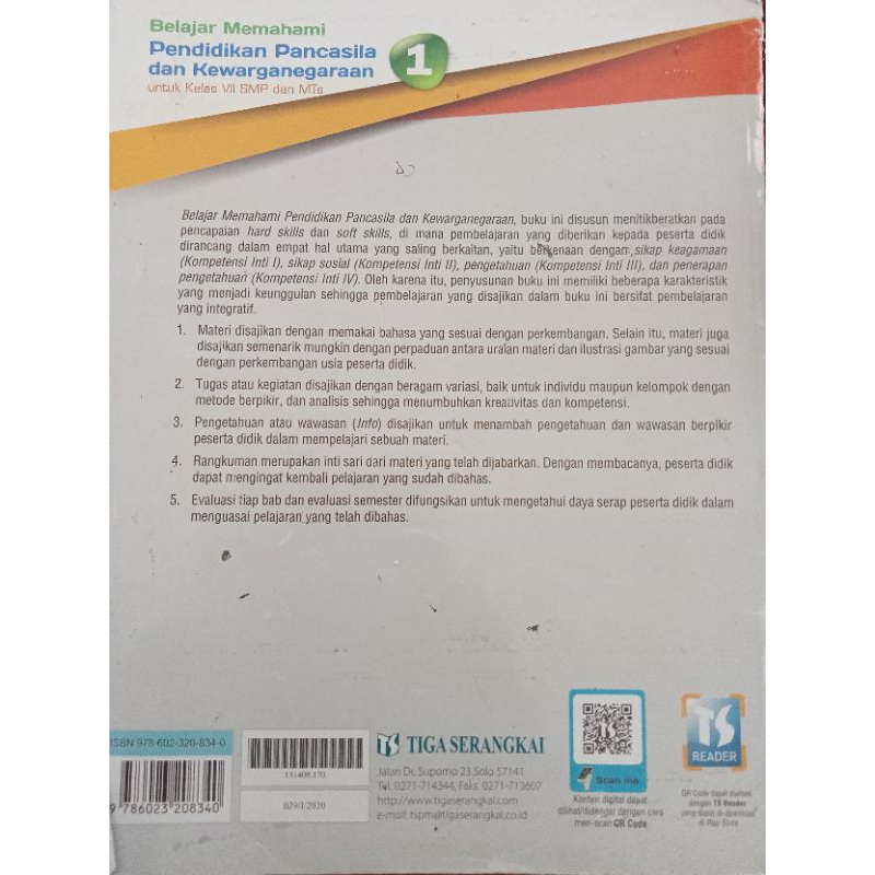 Pendidikan Pancasila dan Kewarganegaraan PPKN kelas 7 Tiga Serangkai