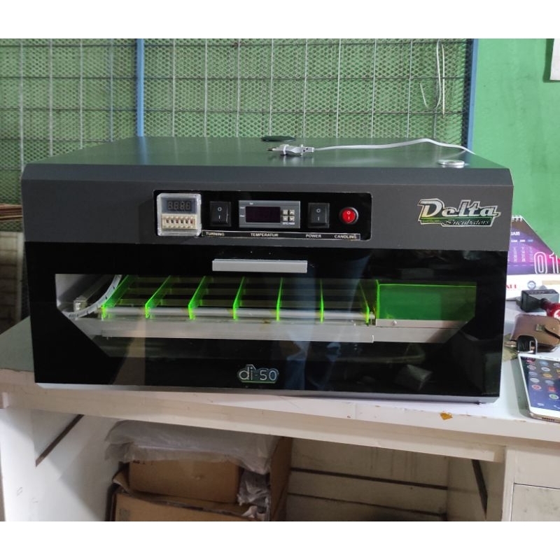 Mesin tetas telur otomatis Delta Incubator kapasitas 50 tipe standar