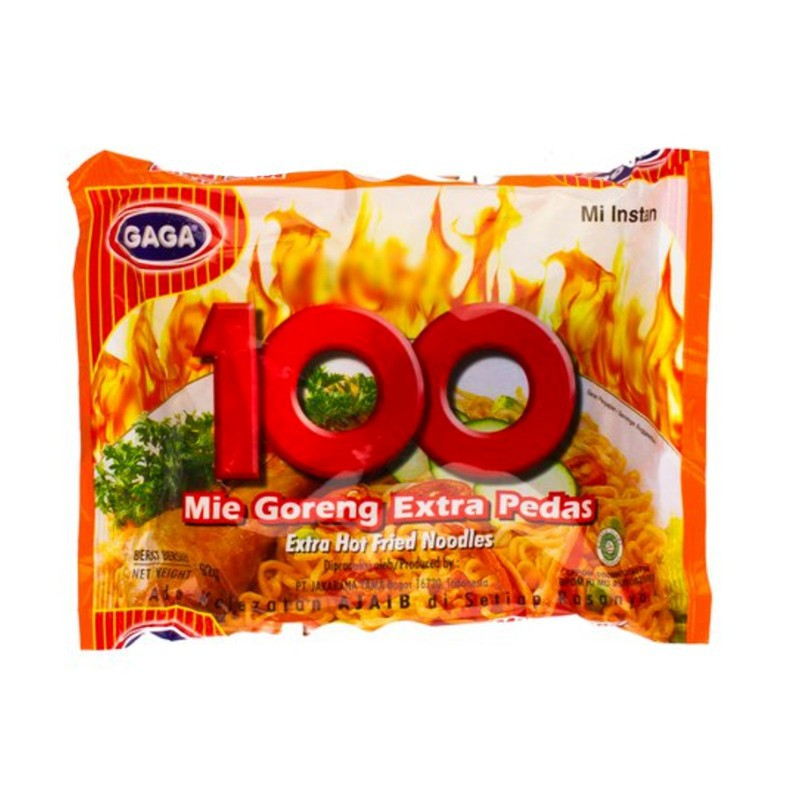 

GAGA MIE 100 GORENG EXTRA PEDAS