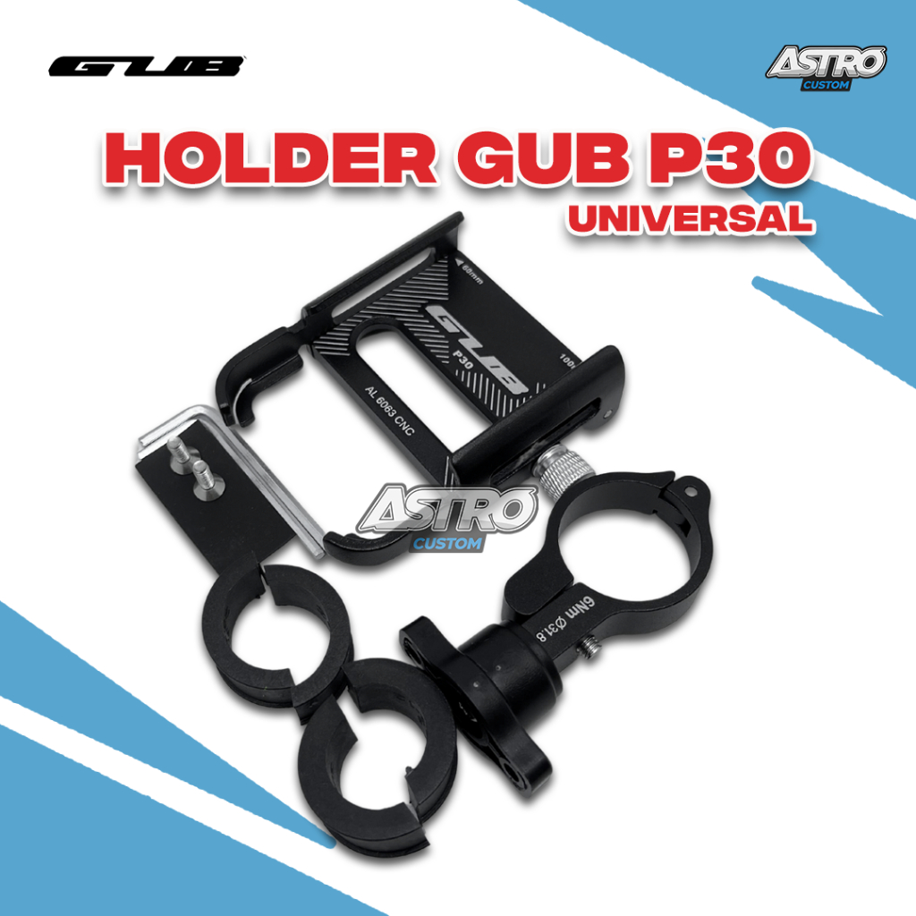 Holder HP GUB P30 Orinal Dudukan Motor Phone Holder Vario PCX Nmax Beat Scoopy Aerox Lexi Mio Fino