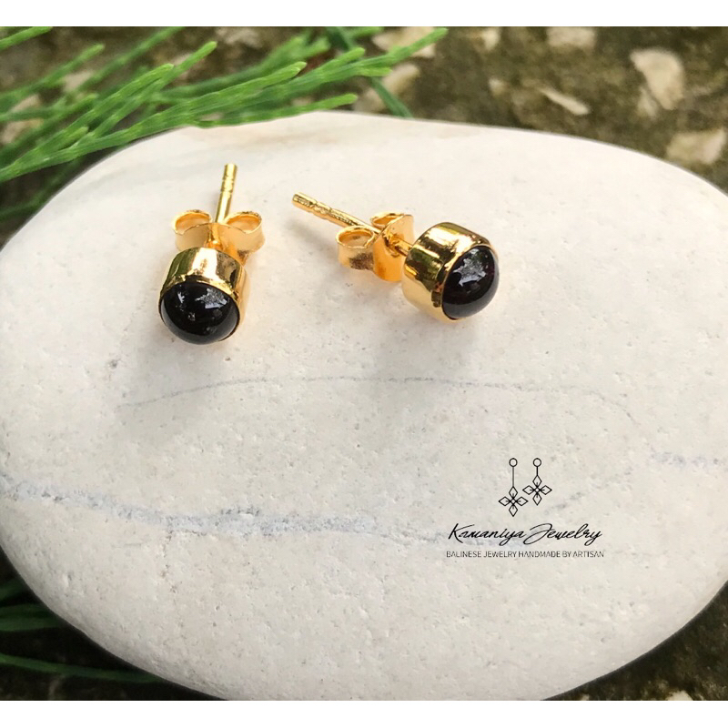 Anting Silver Lapia Emas | Anting Tusuk | Anting Wanita | Anting Silver 925