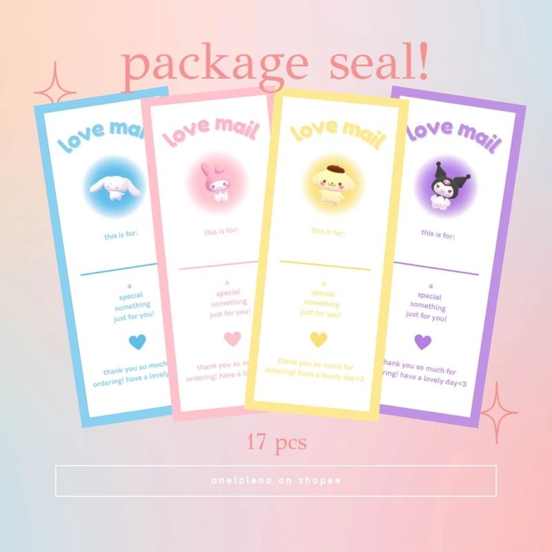 

package/mail seal/sticker seal paket (read desc)