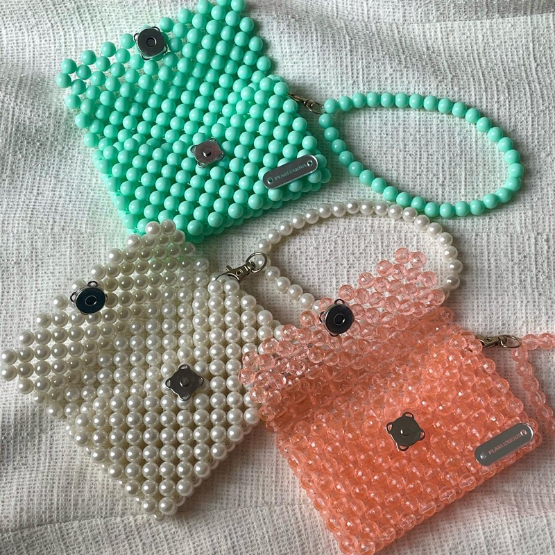 MIA CARDHOLDER || beaded cardholder / cardholder beads / cardholder mutiara