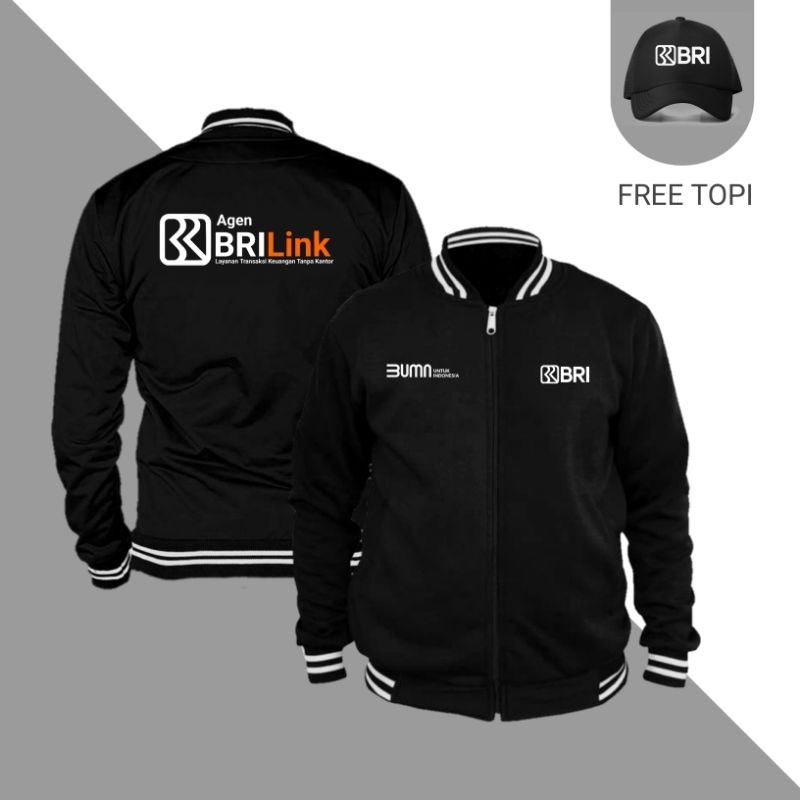 Versity Zipper Logo Brilink Free Topi Cotton fleece tebal