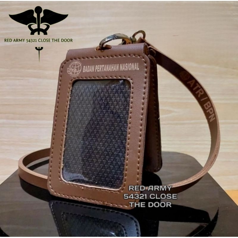 ID Card Holder Tali Lanyard Name Tag Logo ATR/BPN Model Lipat