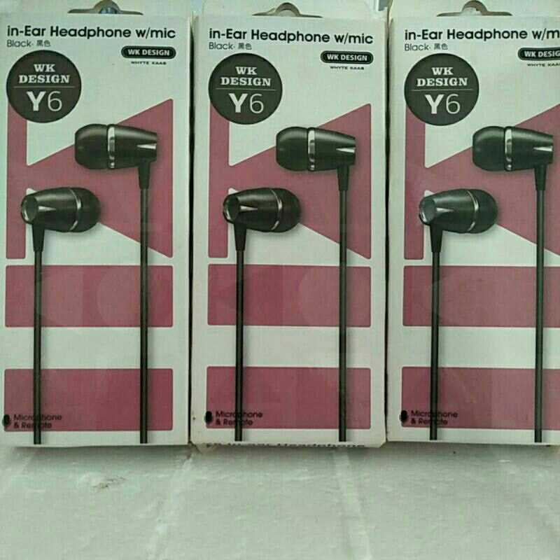 in-ear Headphone w/mic WK design Y6