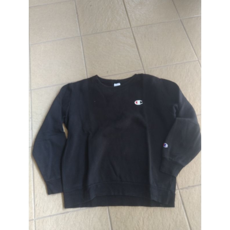 crewneck champion hitam