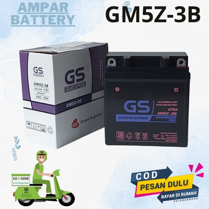Aki Motor Honda Supra x100, Astrea grand, Supra Fit, ACCU KERING GM5Z-3B MF