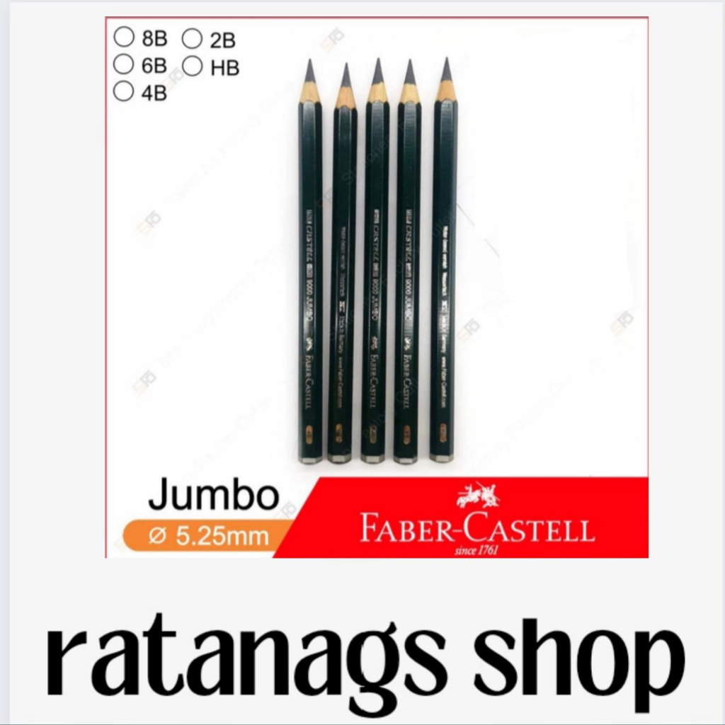 

pensil jumbo faber castel 6B satuan