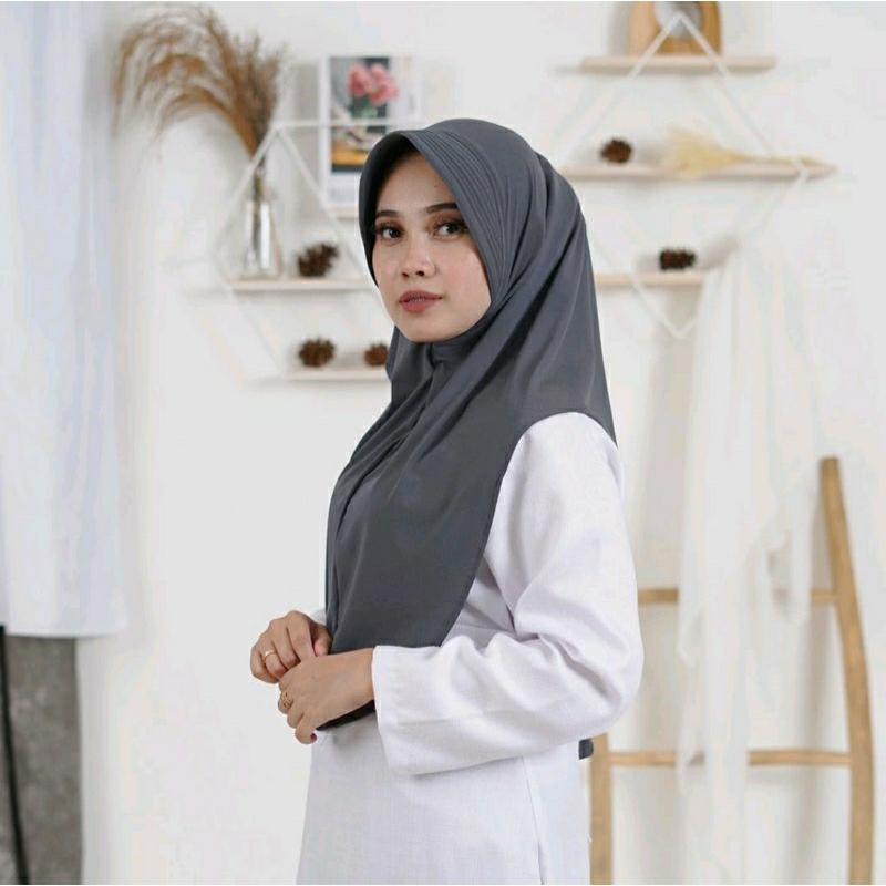 KHIMAR PENGUIN bahan jersey premium / Khimar penguin jersey premium pet antem