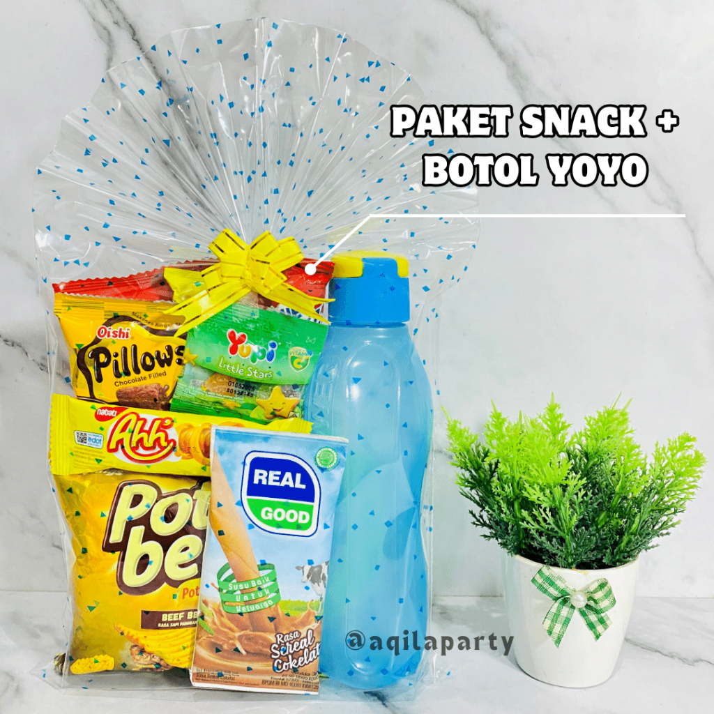 

Paket Snack Ulang tahun + botol yoyo / Bingkisan / Souvenir / Goodie bag ultah