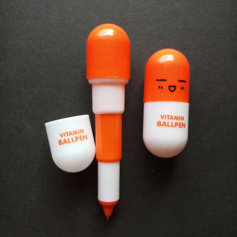 

bolpen kapsul 1 pcs vitamin ballpen 10cm