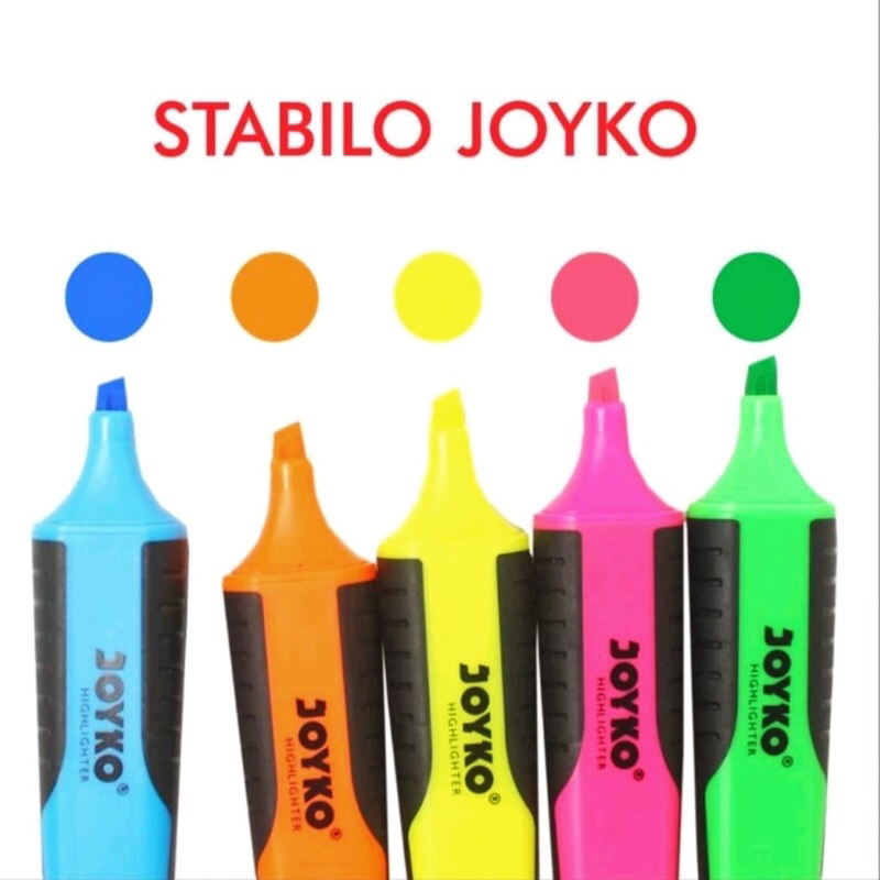 

Joyko Highlighter Penanda Berwarna HL-1 HL-2 HL-3 HL-4 HL-5 ( Stabilo )
