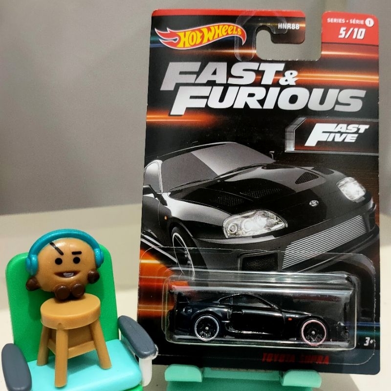 Hotwheels Toyota Supra MK4 Hitam Fast & Furious (Free Protector)