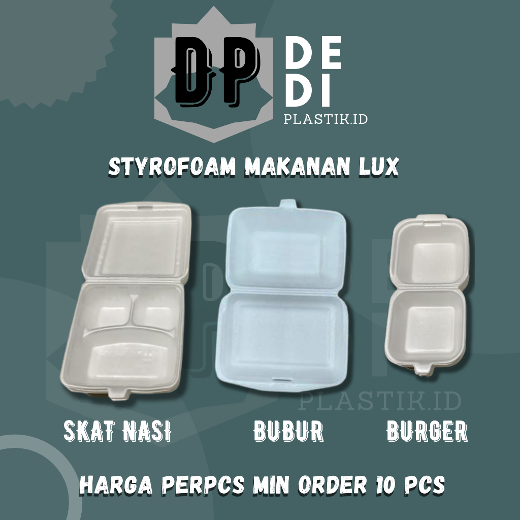 [ ECERAN ] STYROFOAM LUX | TEMPAT MAKANAN BUBUR, NASI. BURGER