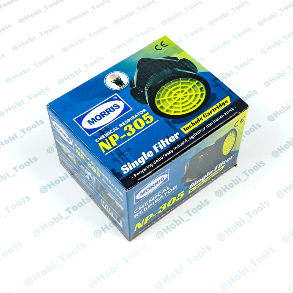 MORRIS HALF MASK RESPIRATOR NP 305 SINGLE FILTER - MASKER RESPIRATOR
