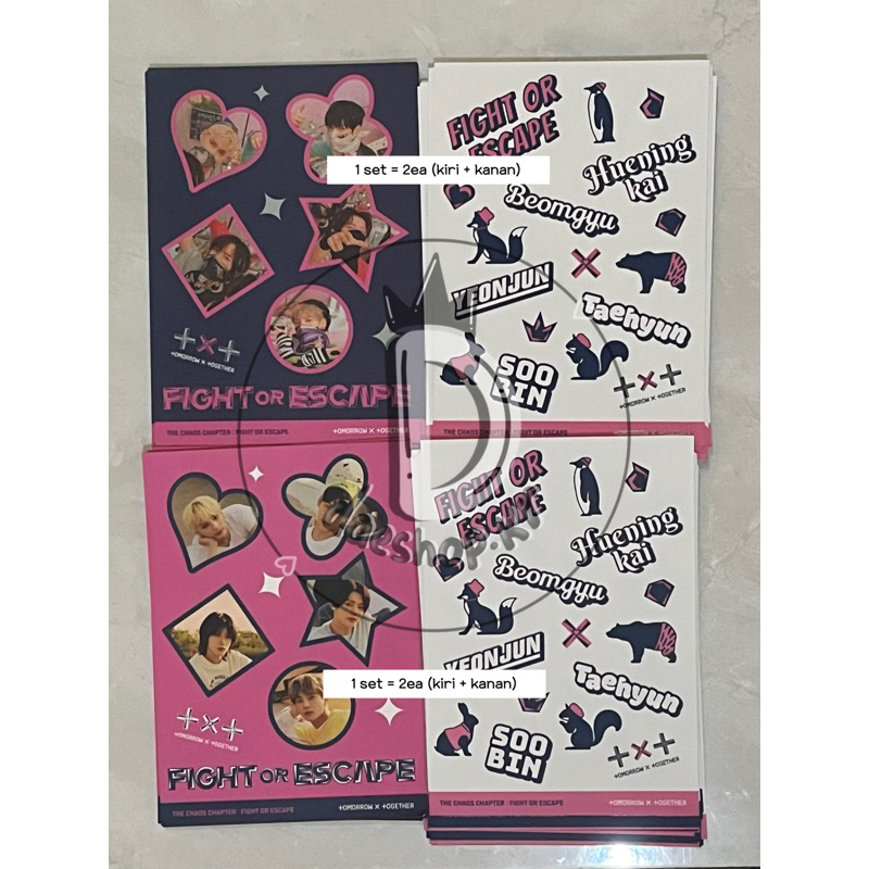 Official Sticker set TXT TCC: Fight or escape