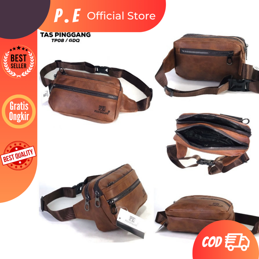 POLO ENGLAND TAS PINGGANG PRIA IMPORT TAS SELEMPANG KULIT PU TAS KECIL MULTIFUNGSI TP08