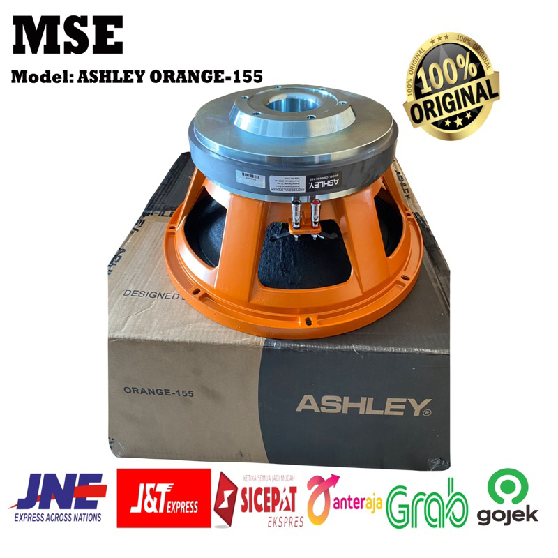 SPEAKER KOMPONEN ASHLEY WOOFER 15 INCH COIL 5 INCH ORANGE-155 ORANGE155 ORANGE 155 ORIGINAL ASHLEY