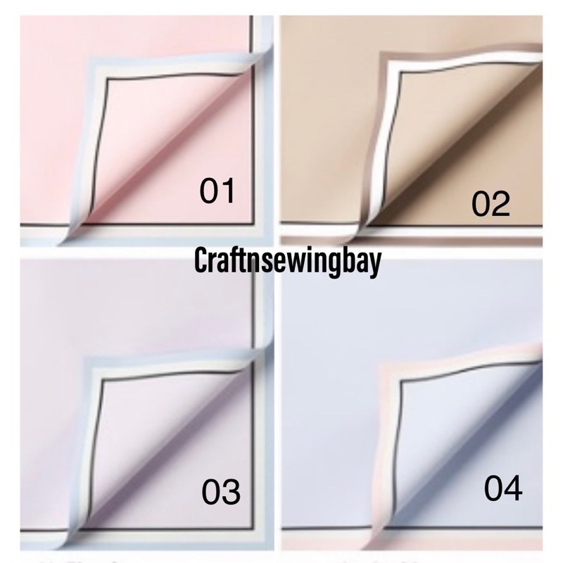 

(5 Lembar) Kertas Buket Frame Border/ Flower Wrapping Paper