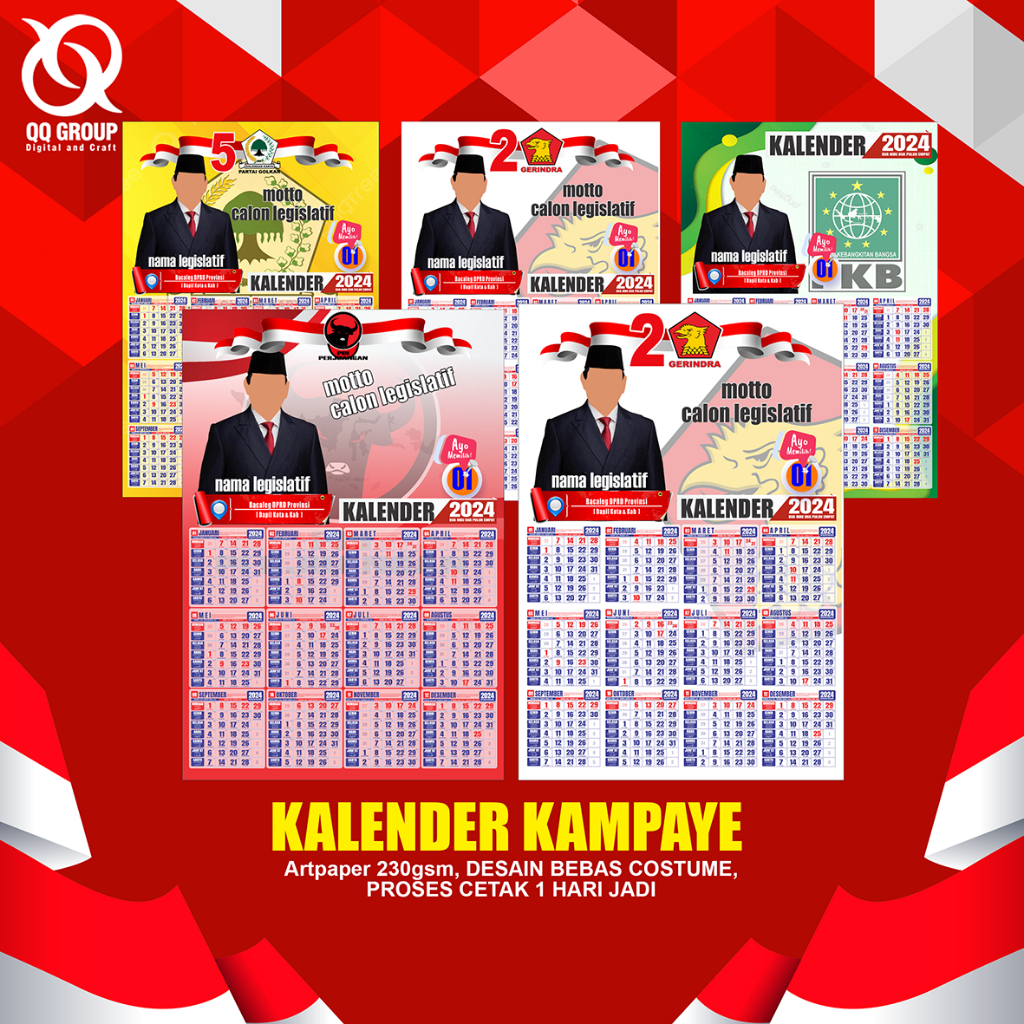 

Kalender Dinding Kampanye Pemilu Free Desain