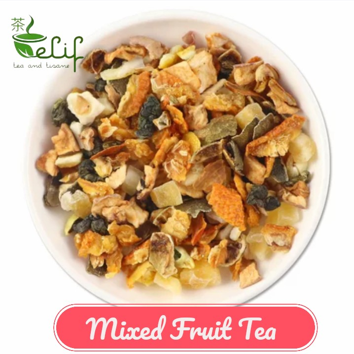 

ELIF TEA Big Pack Mixed Fruit Tea : Dried Lime Fruit, Peach, Apple and Dried Orange