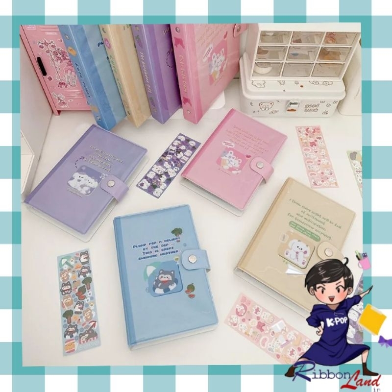 

A5 Cover Binder PVC Album Doff Storage Serenity A5 Binder 6 Ring Silver