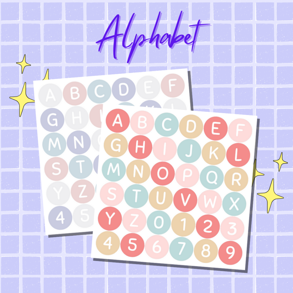 

STIKER STICKER ALPHABET DECORATION DECO / DECO STICKER / STICKER AESTHETIC 36PCS