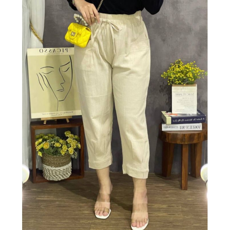 Haruka pants celana wanita 7/9 murah. Bahan Premium Size Standar, Jumbo, Super Jumbo