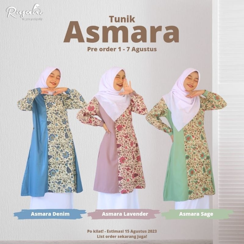 Tunik Asmara by Riyani/tunik batik/tunik batik kombinasi/tunik batik kantor/seragam kantor batik/ata