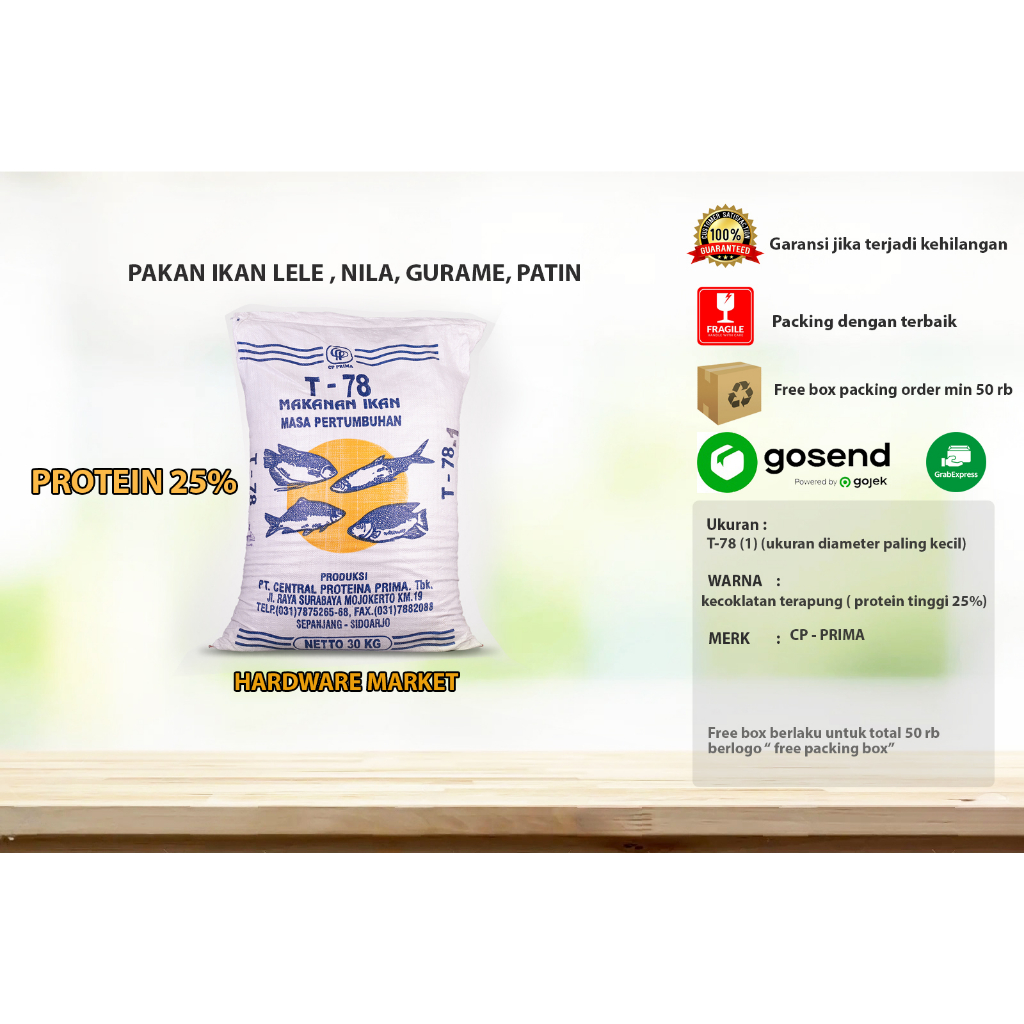 Pakan ikan nila lele gurame ikan hias T-78-1 original