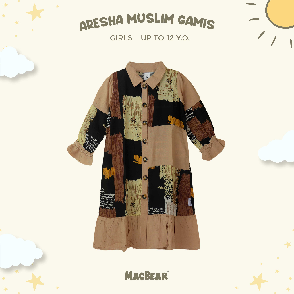 MacBee Baju Anak Perempuan Gamis Anak Muslim Collection Aresha 2 - 12 tahun