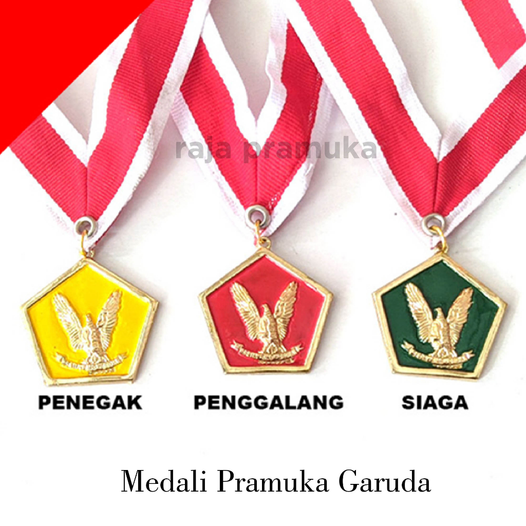 Medali Pramuka Garuda Kalung Garuda Penggalang Penegak Siaga Cor Kuningan Tebal