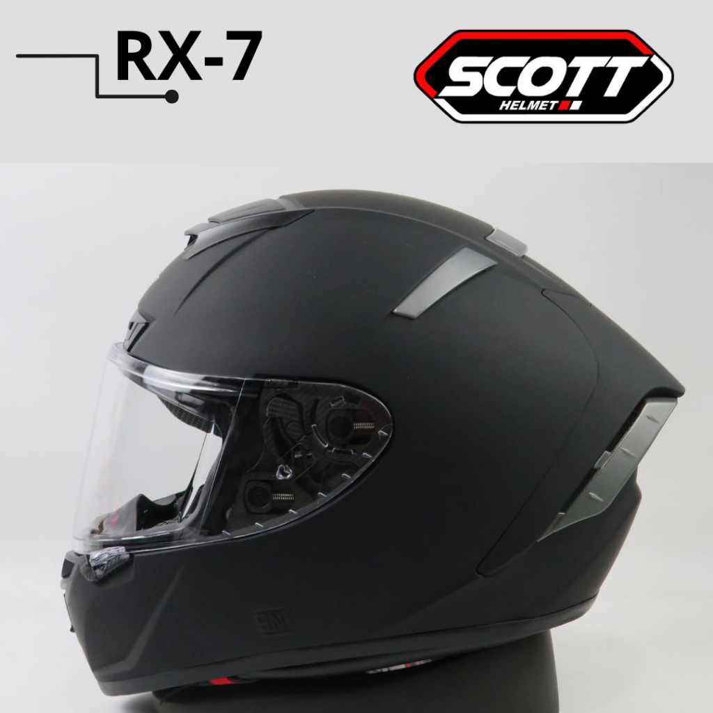 Scott - Helm Full Face Dewasa RX-7 SNI / Black Doff