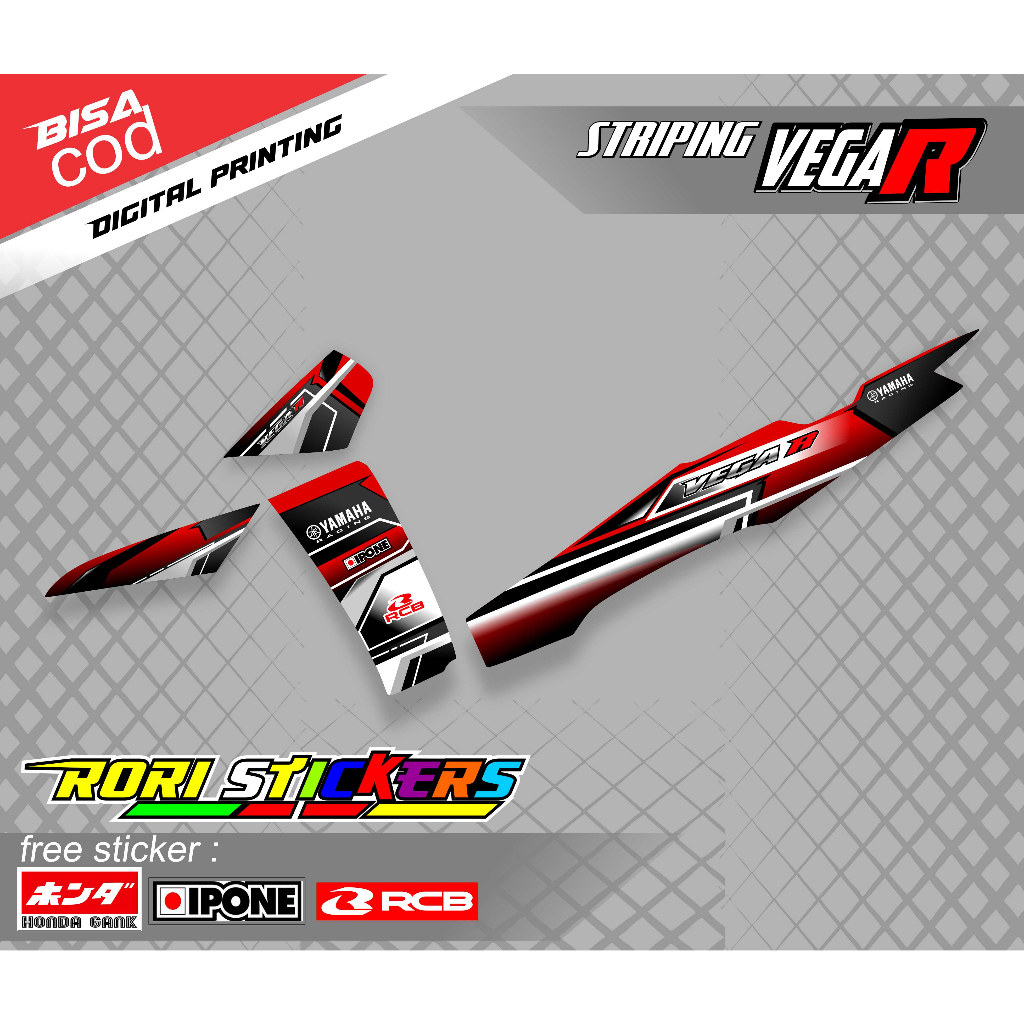 STRIPING VARIASI YAMAHA VEGA R NEW / STICKERLIST MOTOR YAMAHA VEGA R NEW