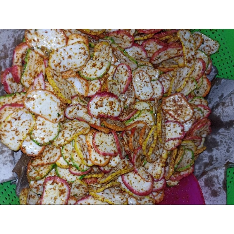 

kerupuk seblak kering pedas gurih daun jeruk