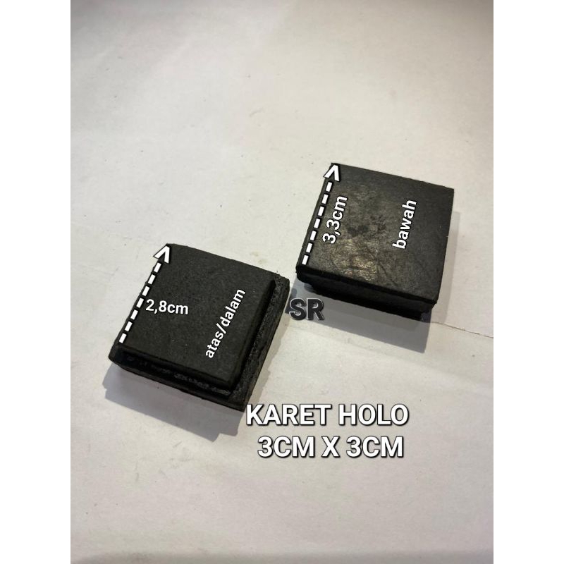 karet holo 3x3 cm