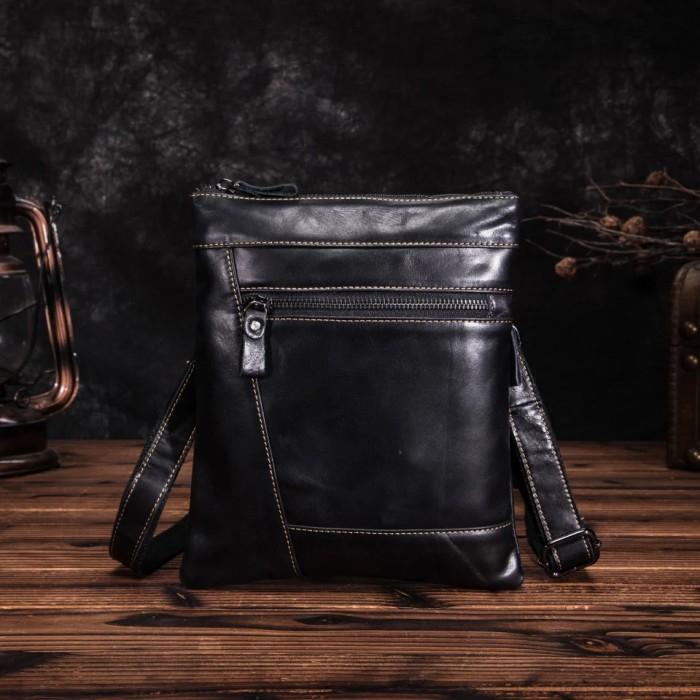 Tas Selempang Pria Kulit Asli - Tas Kulit Pria Asli Selempang Original - Tas Kulit Asli Pria Origina