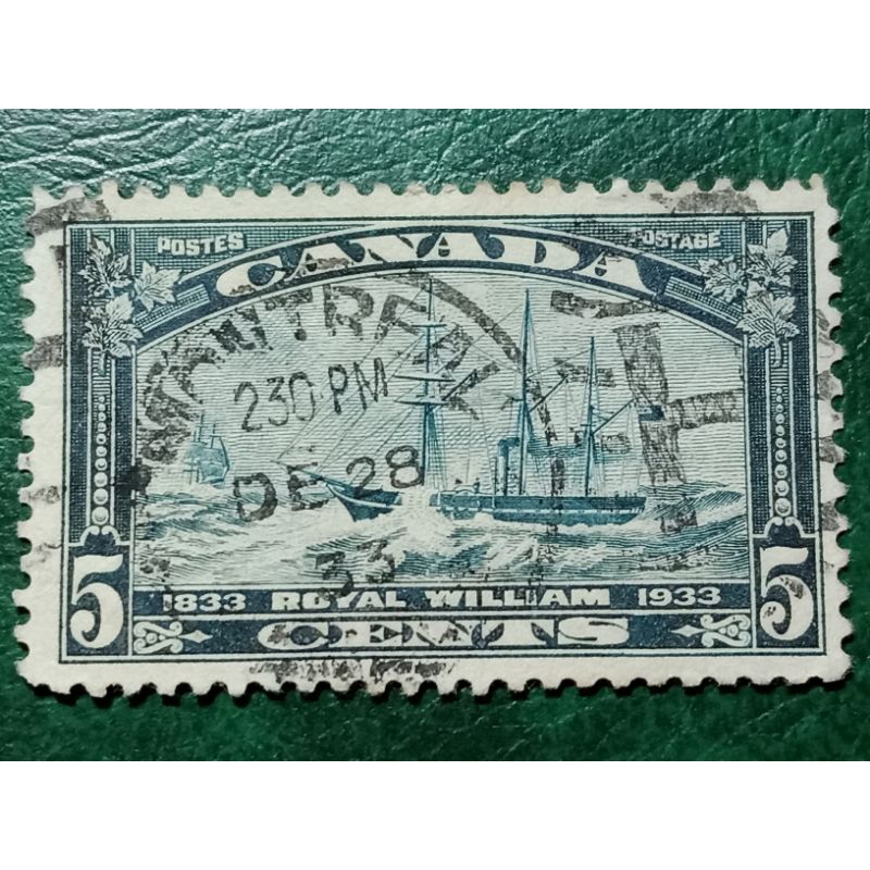 

Prangko lama Kanada 5 cents the First Antlantic Crossing Tahun 1933 used