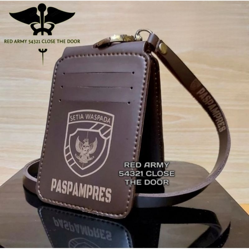 

ID Card Holder Tali Lanyard Name Tag Logo PASPAMPRES Model Lipat