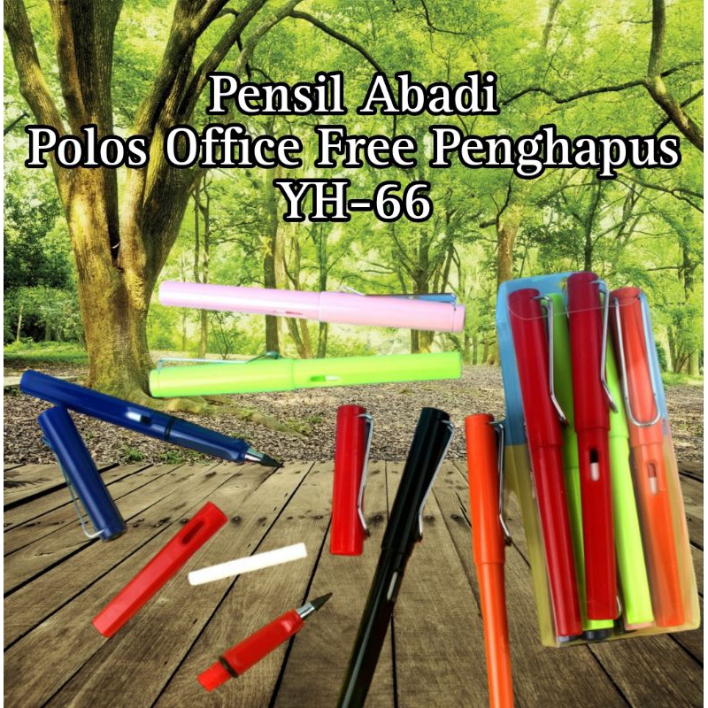 

Pensil Abadi Office Polos + Penghapus / 1 Buah Pensil Abadi YH-66