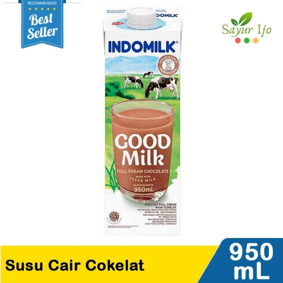 

INDOMILK Susu Cair Cokelat 950 ML Fresh Milk UHT Rasa Coklat Segar