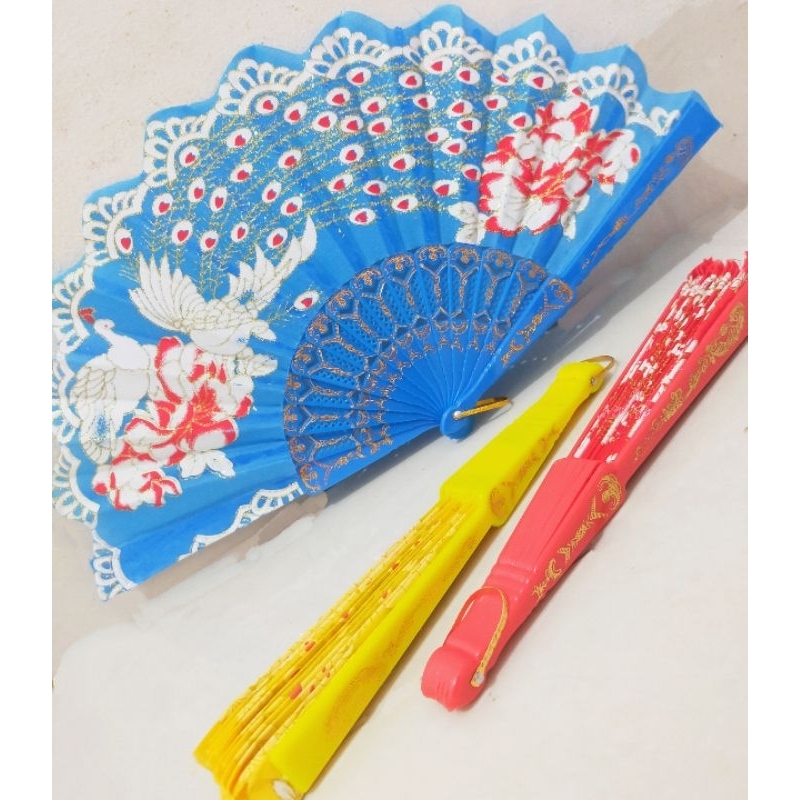 KIPAS TANGAN LIPAT / KIPAS LIPAT GLITER / KIPAS TANGAN LIPAT MERAK GLITER / KIPAS TANGAN MOTIF MERAK