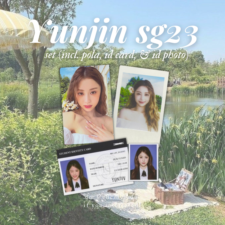 le sserafim photocard pc yunjin sg23 season greetings 2023  eunchae antifragile compact weverse wv g