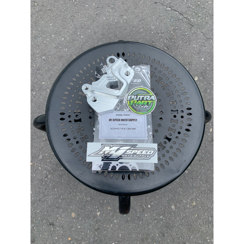 Breket kaliper CNC PNP shock scorpio disc 300mm untuk kaliper RCB / Nissin samurai 2p / kaliper stan