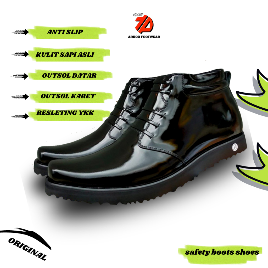 SEPATU PDH KULIT SOL DATAR DINAS TNI POLRI SEPATU PDH TNI POLRI DISHUB POLPP KILAP ANTI SEMIR SOL RA