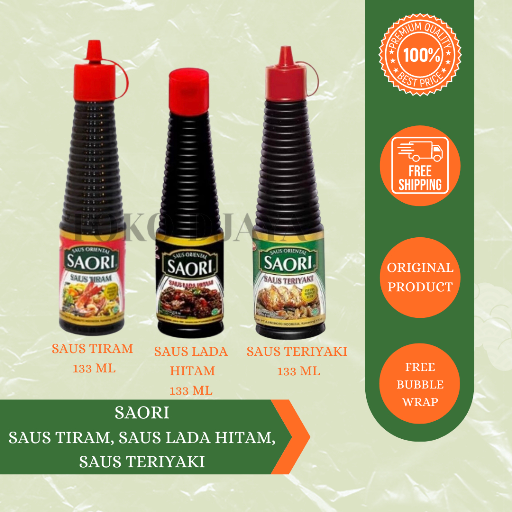 

Saori Saus Tiram Teriyaki Lada Hitam 133ml