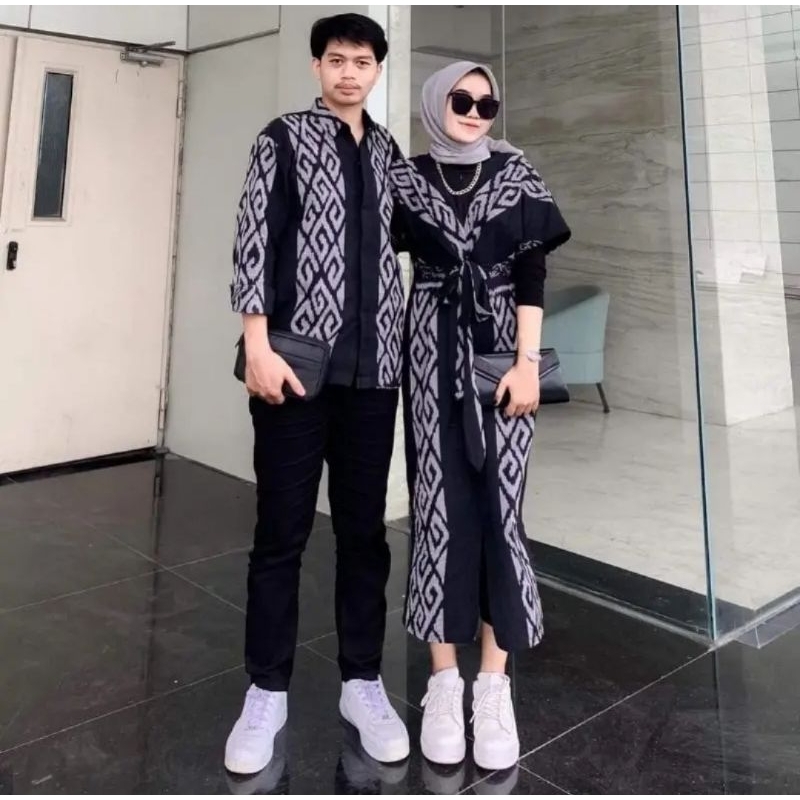 SET COUPLE  BAJU TENUN KUALITAS BUTIK COCOK BUAT BAJU KONDANGAN BAJU PREWEDDING.BAJU PESTA