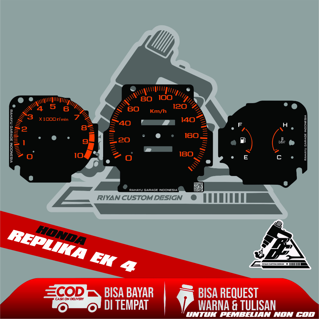 PANEL SPIDOMETER HONDA CIVIC FERIO REPLIKA FERIO SIR,FERIO SI,EK4,MUGEN,TYPE R SPEEDOMETER CUSTOM CI